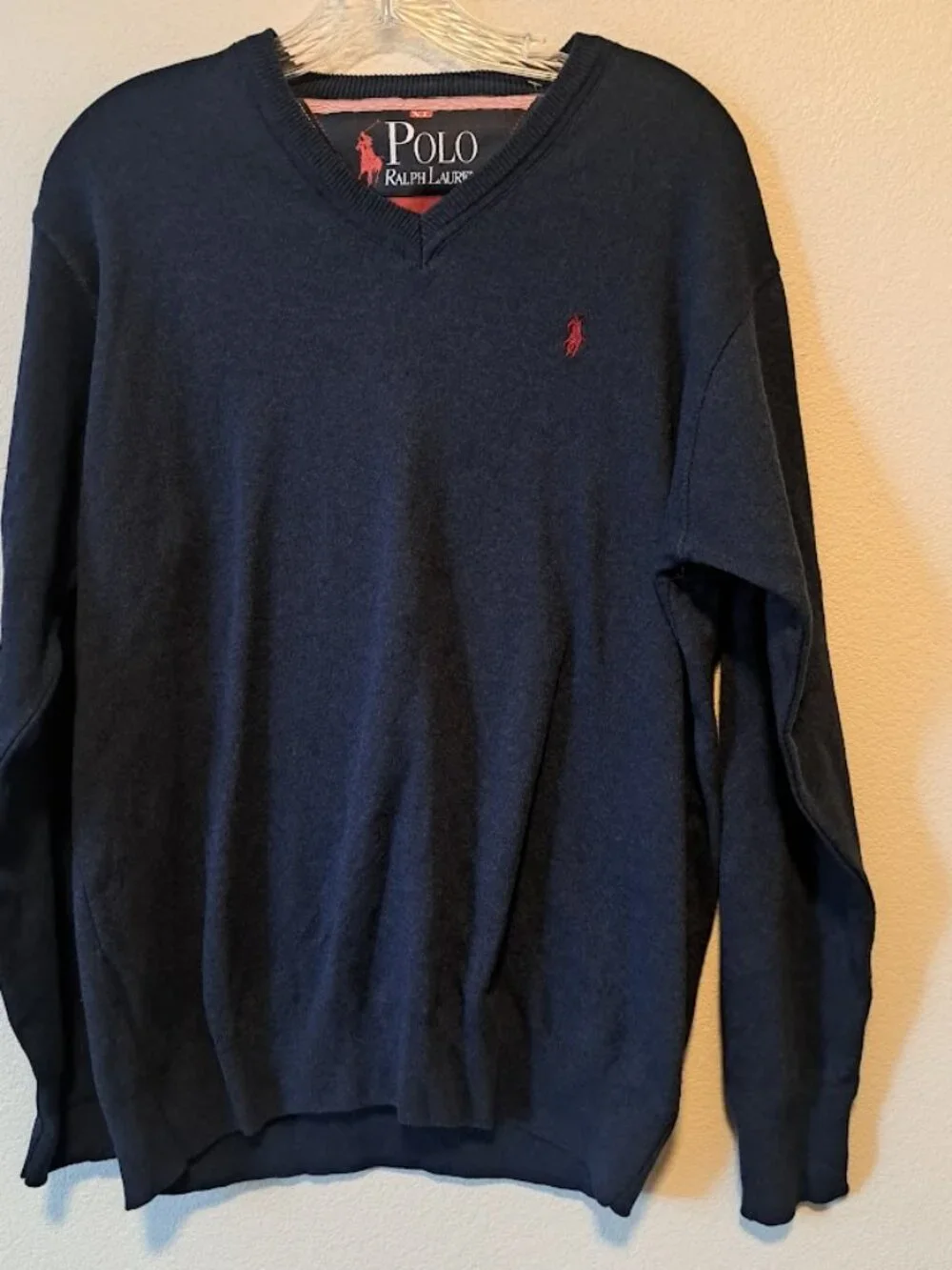 Polo Ralph Lauren Men's V-Neck‎ Pullover Sweater in blue Size Men's XL